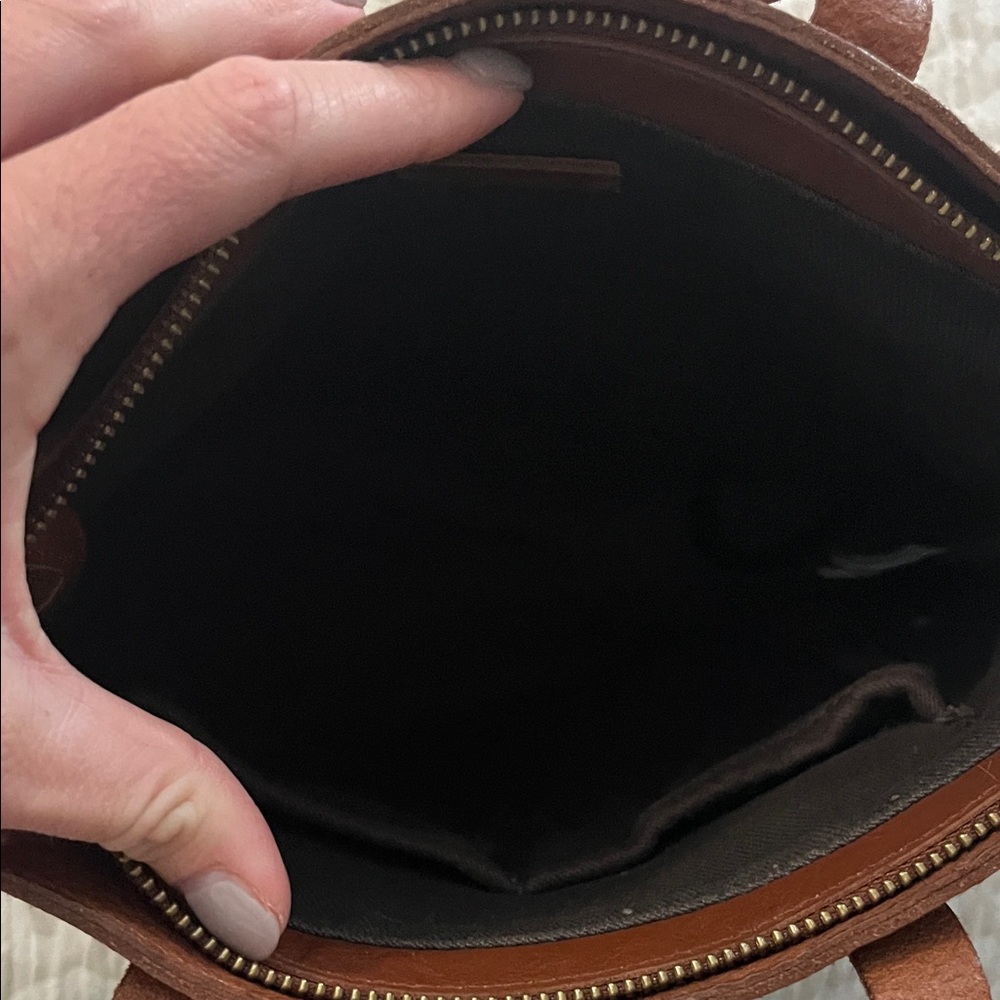 Madewell Transport Tote Leather Crossbody Bag Cognac Brown - Picture 6 of 10